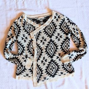 It's Our Time Black and White Knit Cardigan